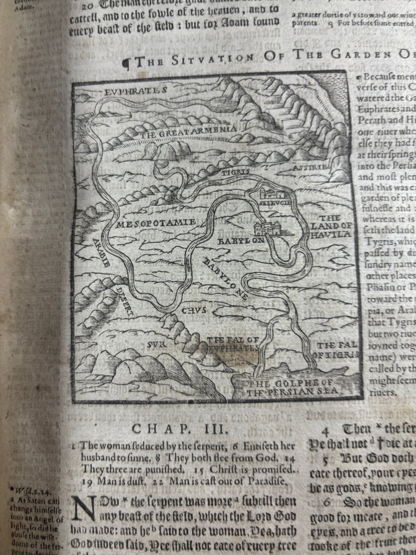 1616 Geneva "Breeches" Bible Folio, Herbert 348, Genealogies & Woodcut Prints