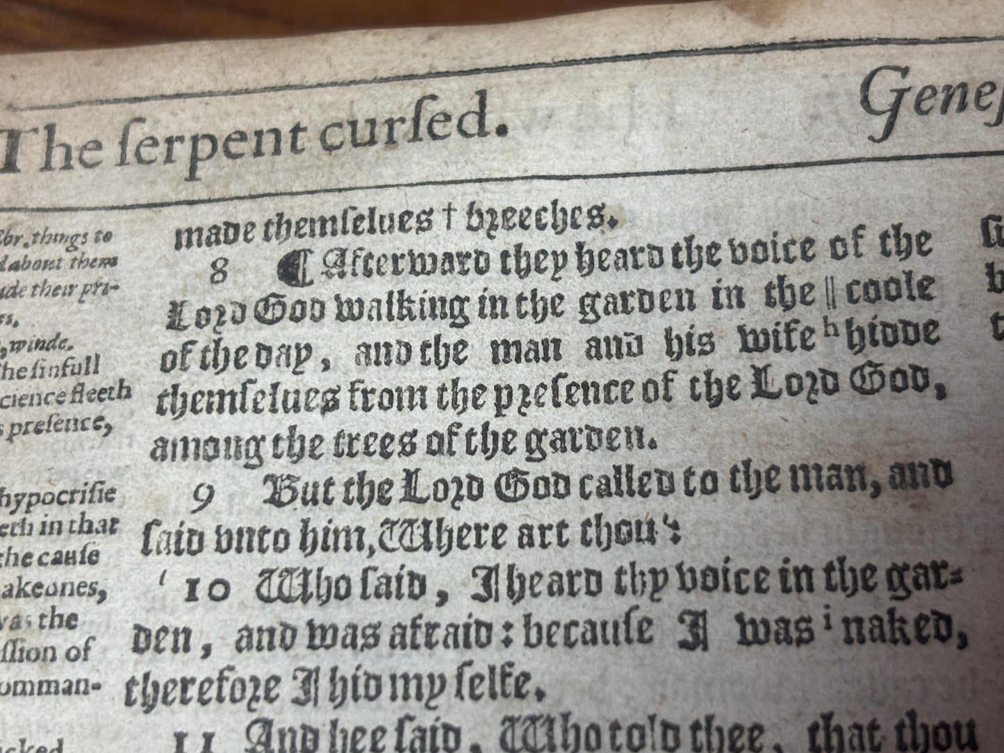1616 Geneva "Breeches" Bible Folio, Herbert 348, Genealogies & Woodcut Prints