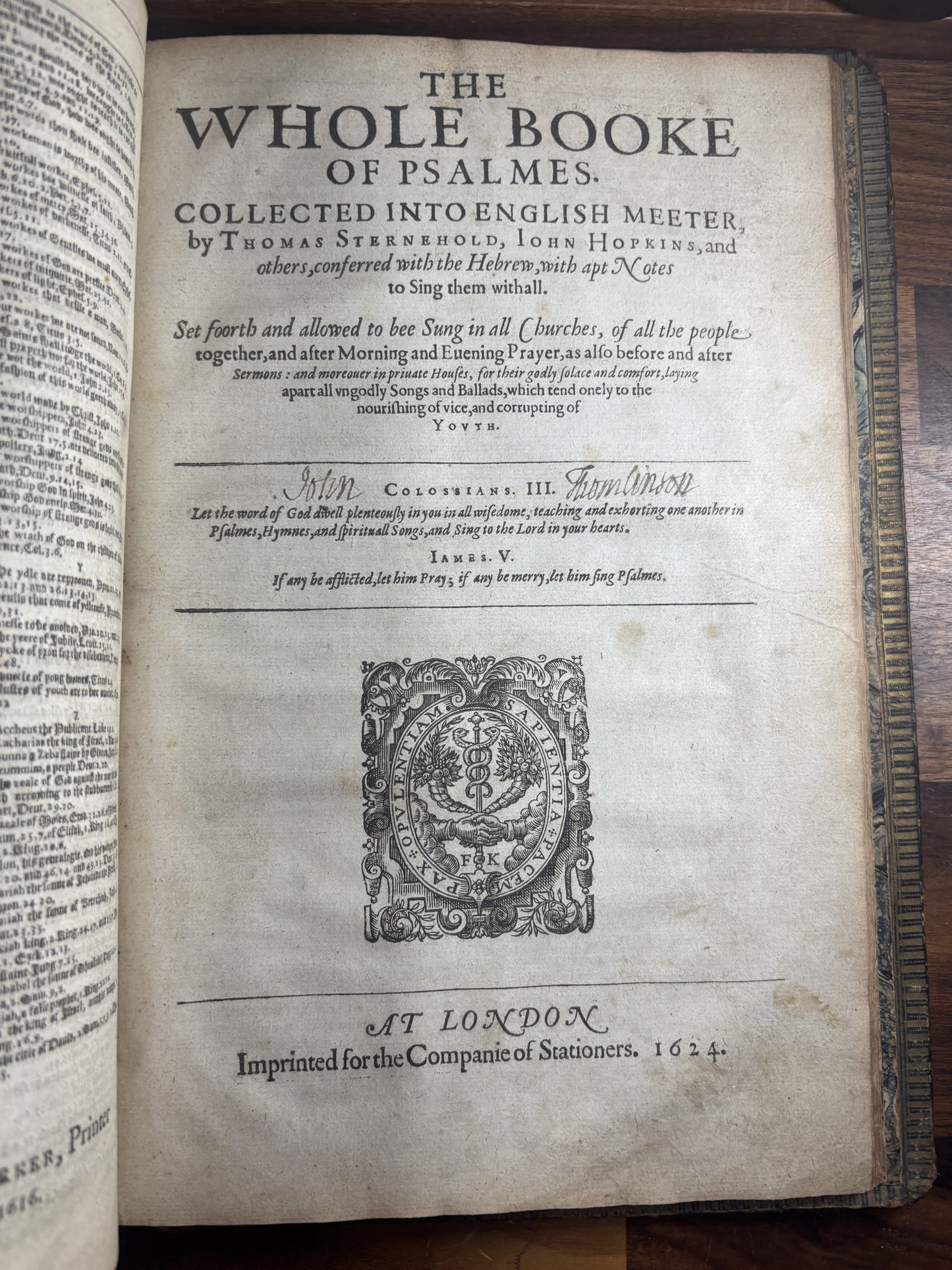 1616 Geneva "Breeches" Bible Folio, Herbert 348, Genealogies & Woodcut Prints