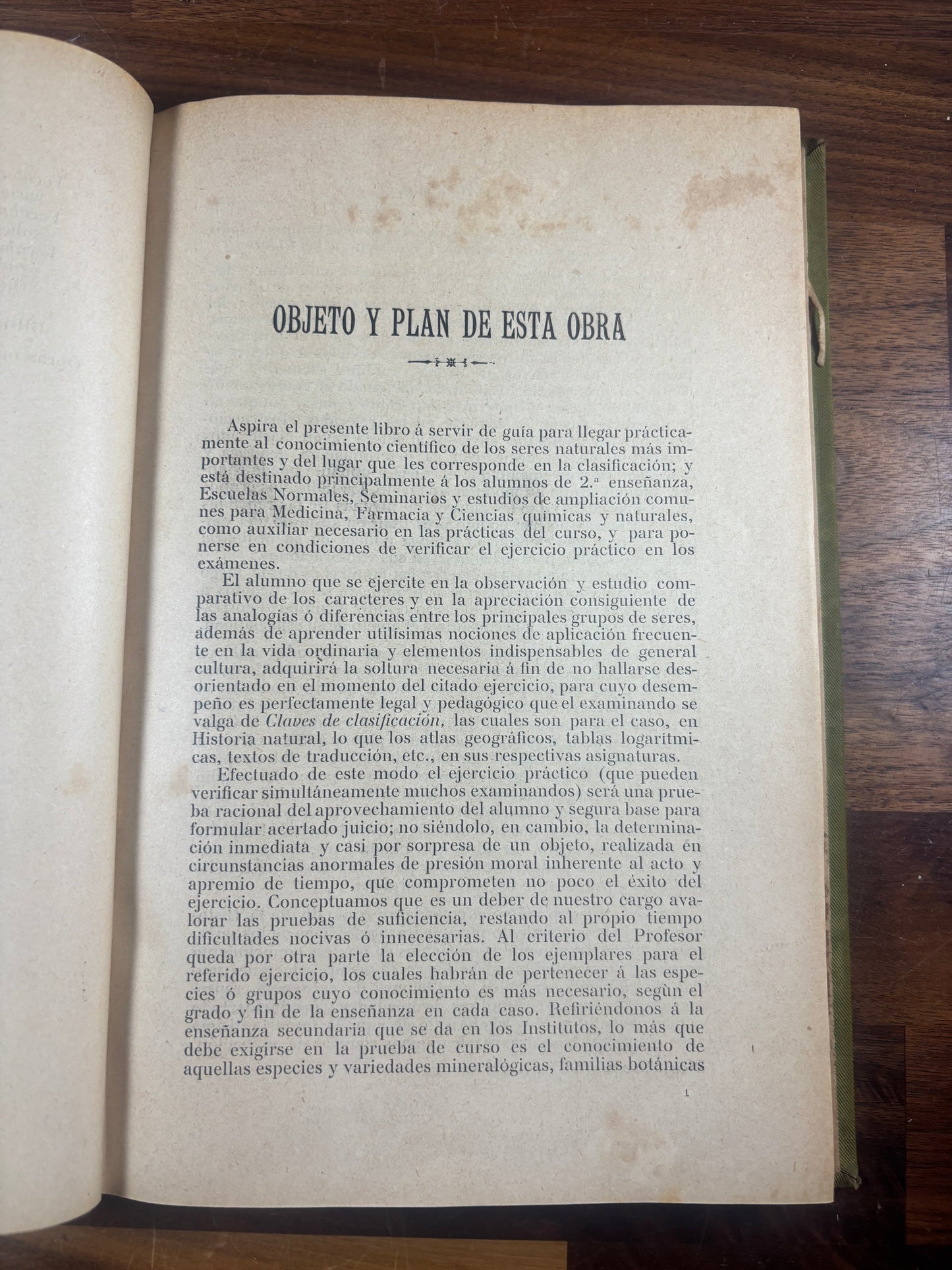 Claves Analíticas de Historia, Natural Alejandro de Colomina Cárolo Pontevedra, 1907
