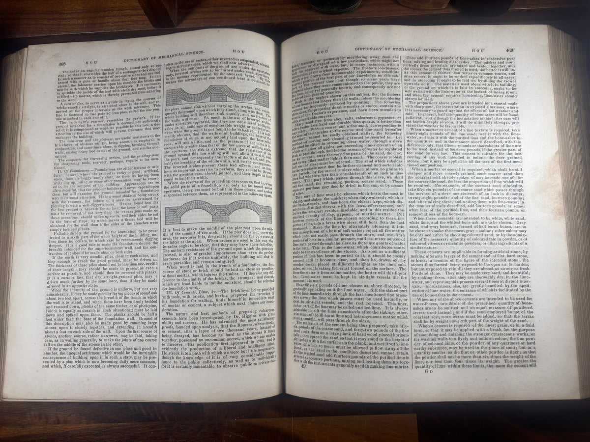 A Dictionary of Mechanical Science, Arts, Manufactures, and Miscellaneous Knowledge Vol 1 of 2