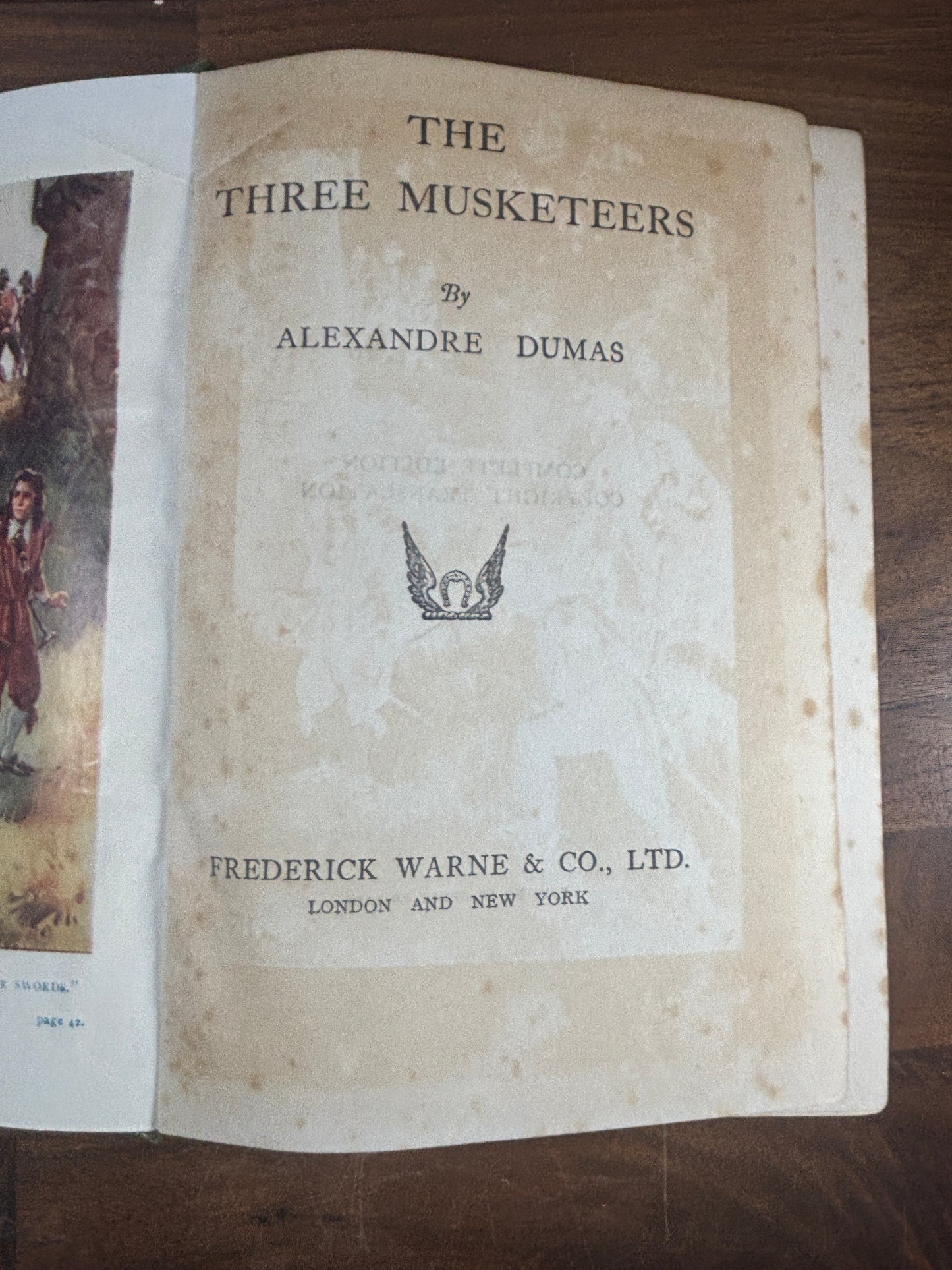 The Three Musketeers by Alexandre Dumas Circa 1925