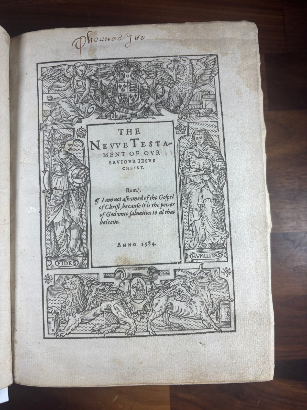 1584 Bishops' Bible Quarto, Christopher Barker, Elizabethan Bible with Psalter