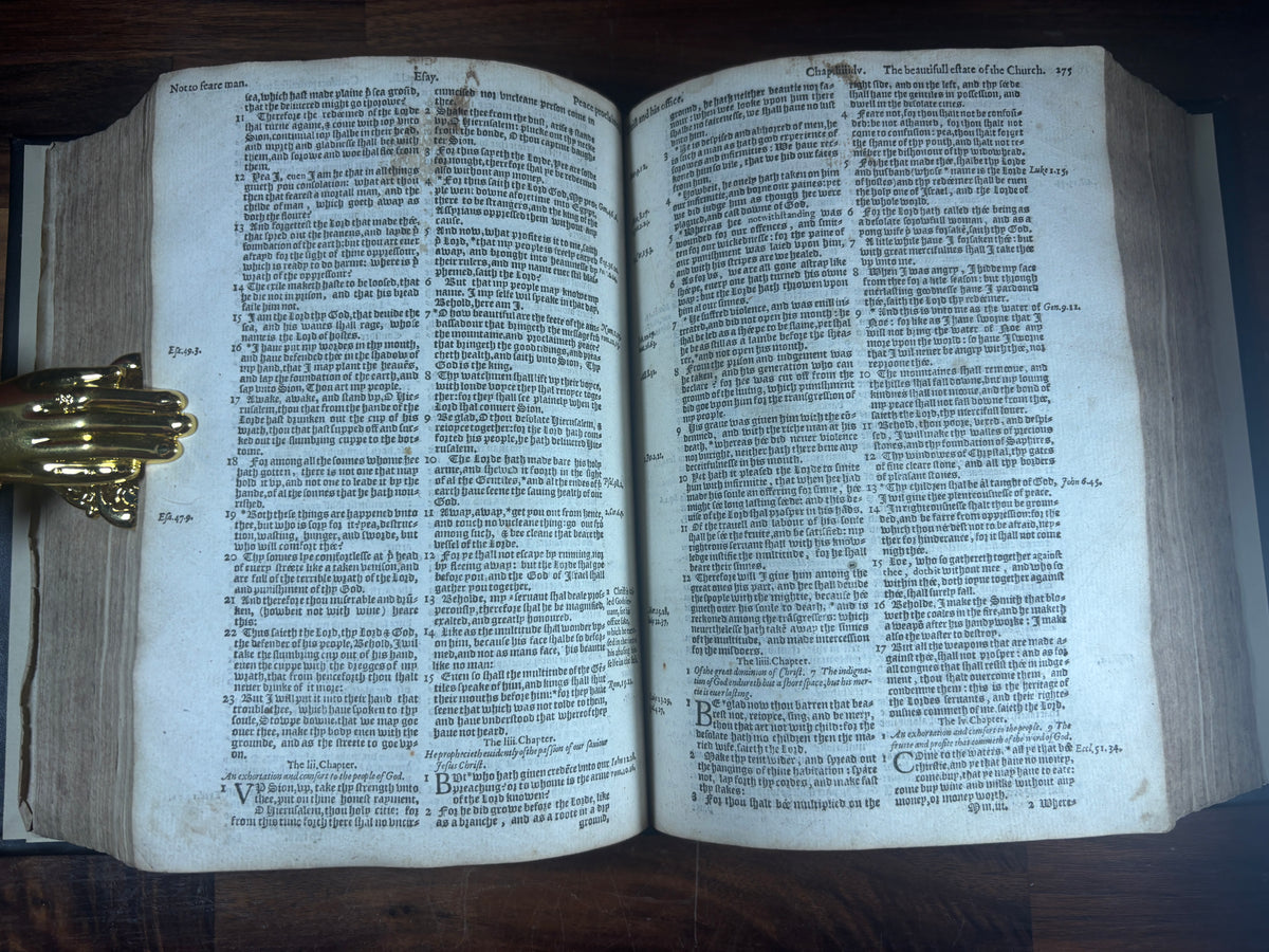 1584 Bishops' Bible Quarto, Christopher Barker, Elizabethan Bible with Psalter