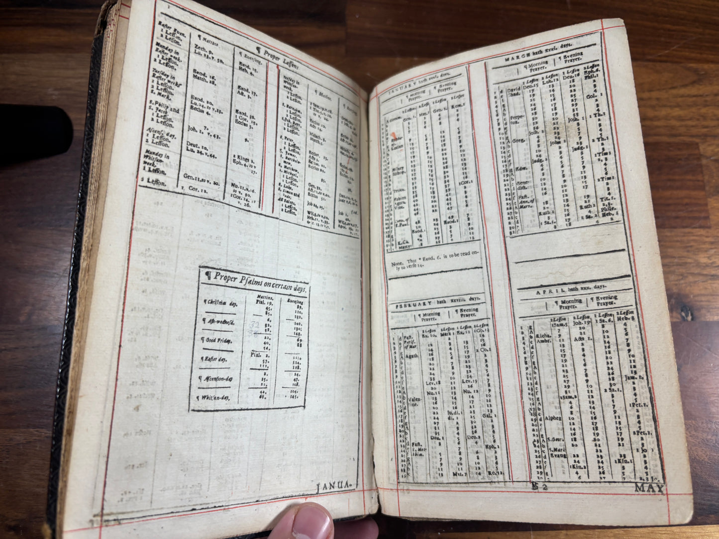 1699 Book of Common Prayer, Red Ruled, Contemporary Tooled Leather