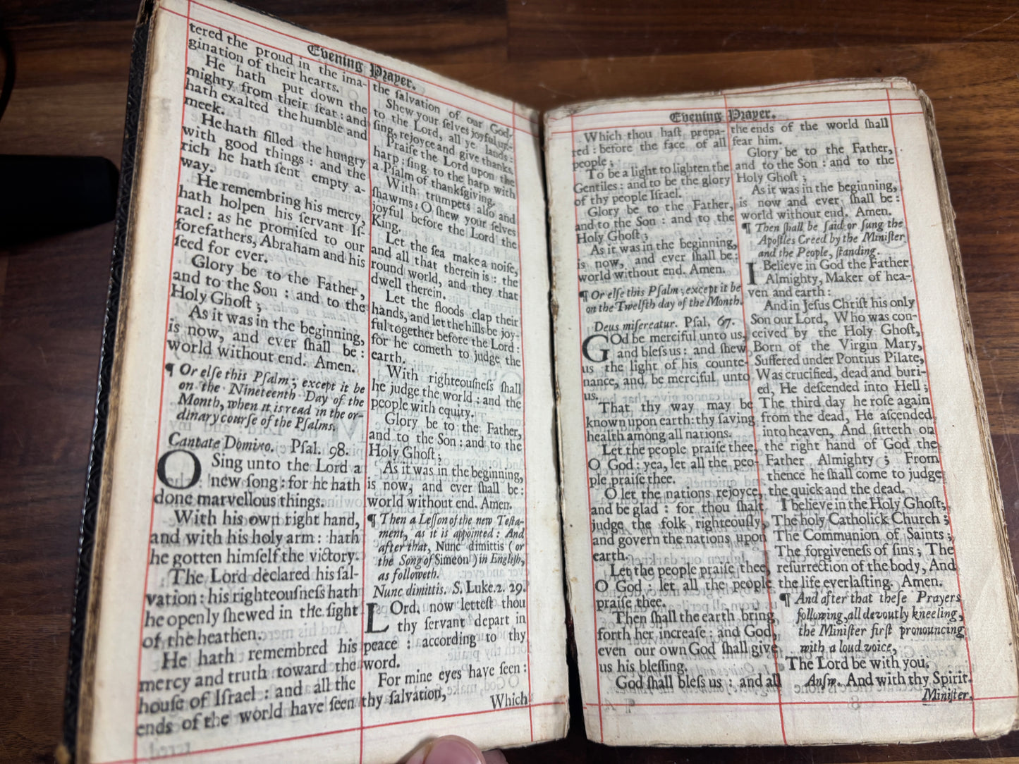 1699 Book of Common Prayer, Red Ruled, Contemporary Tooled Leather