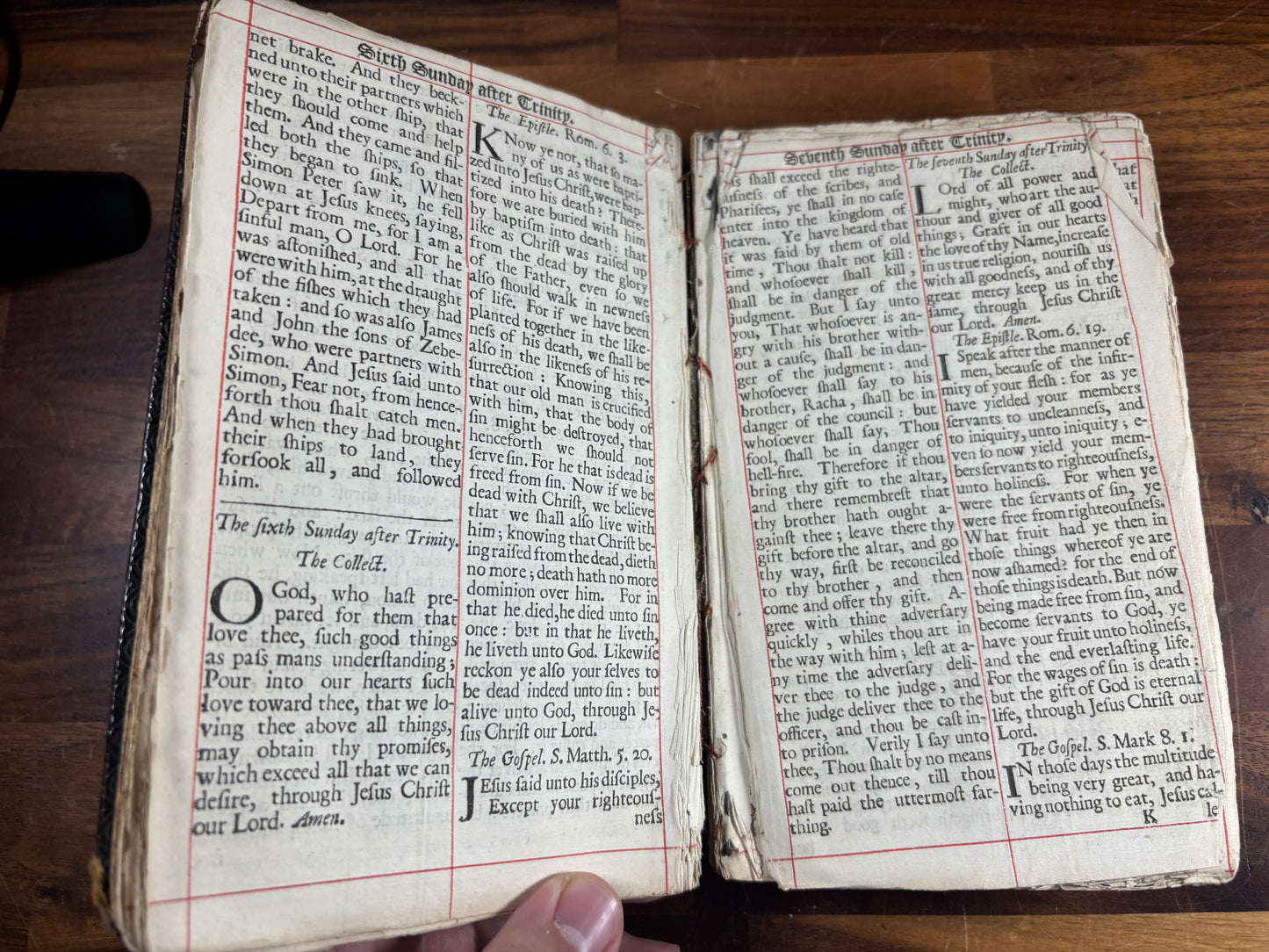 1699 Book of Common Prayer, Red Ruled, Contemporary Tooled Leather