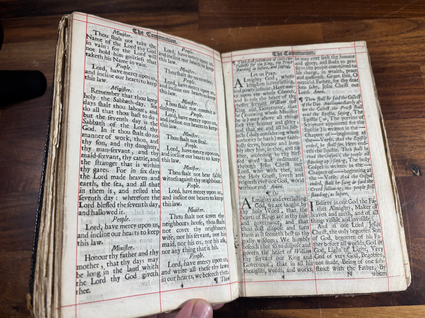 1699 Book of Common Prayer, Red Ruled, Contemporary Tooled Leather