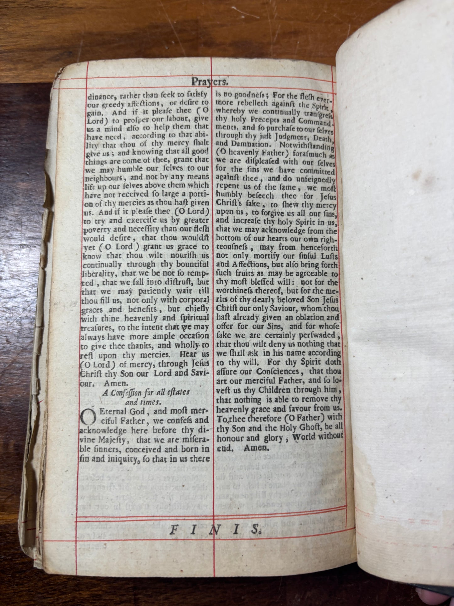 1699 Book of Common Prayer, Red Ruled, Contemporary Tooled Leather