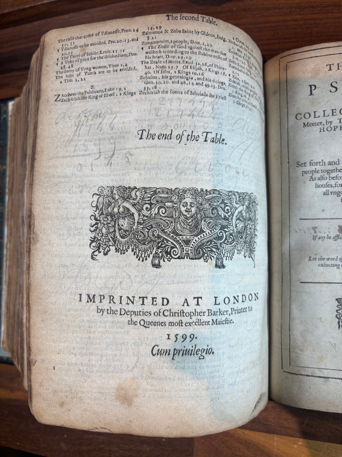 1599 Geneva “Breeches” Bible Herbert 253, Maps, Genealogies, Apocrypha, Psalter & Concordance