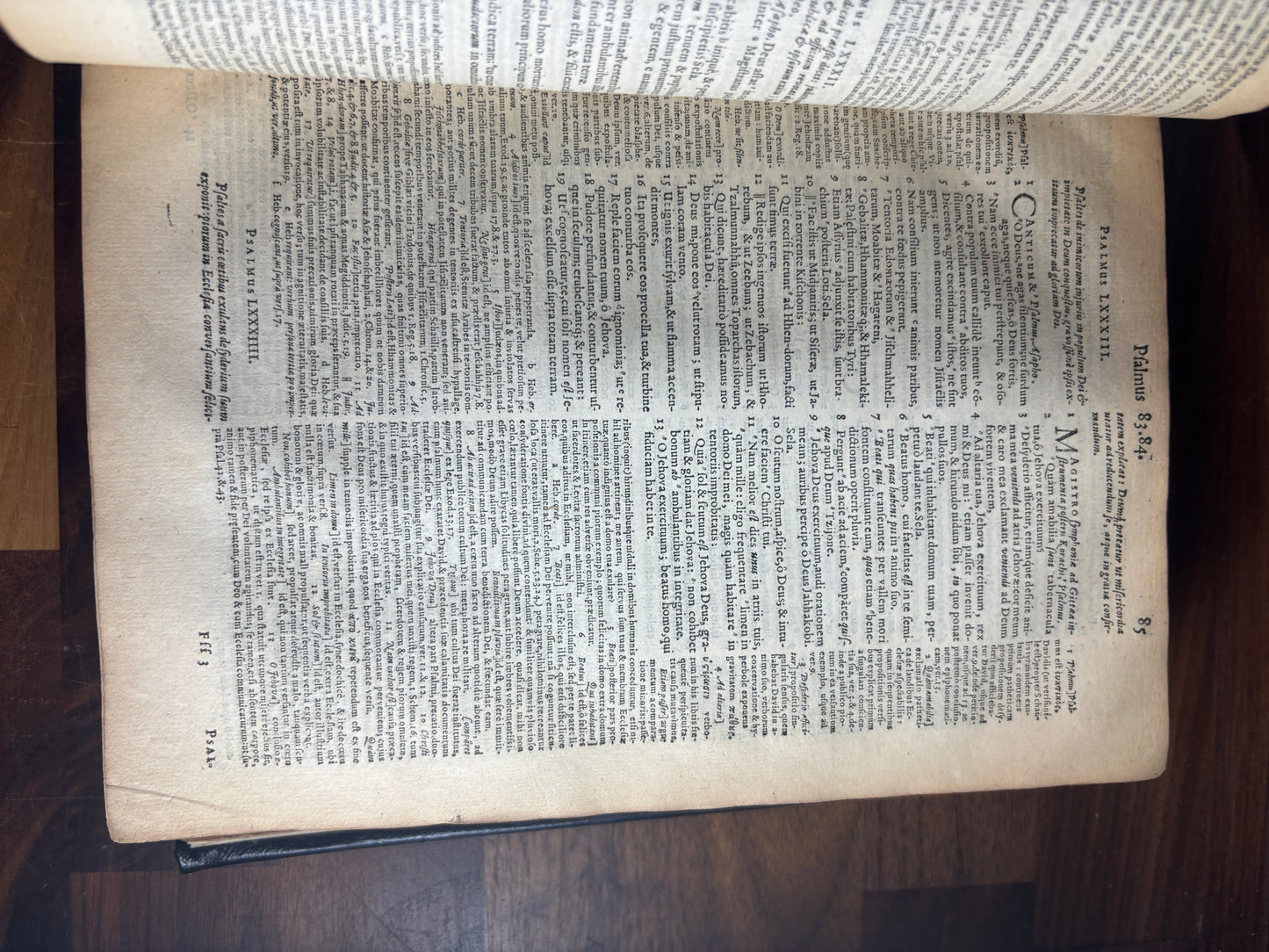 1585 Biblia Sacra – Tremellius, Junius & Beza Latin Bible W/ Inscriptions