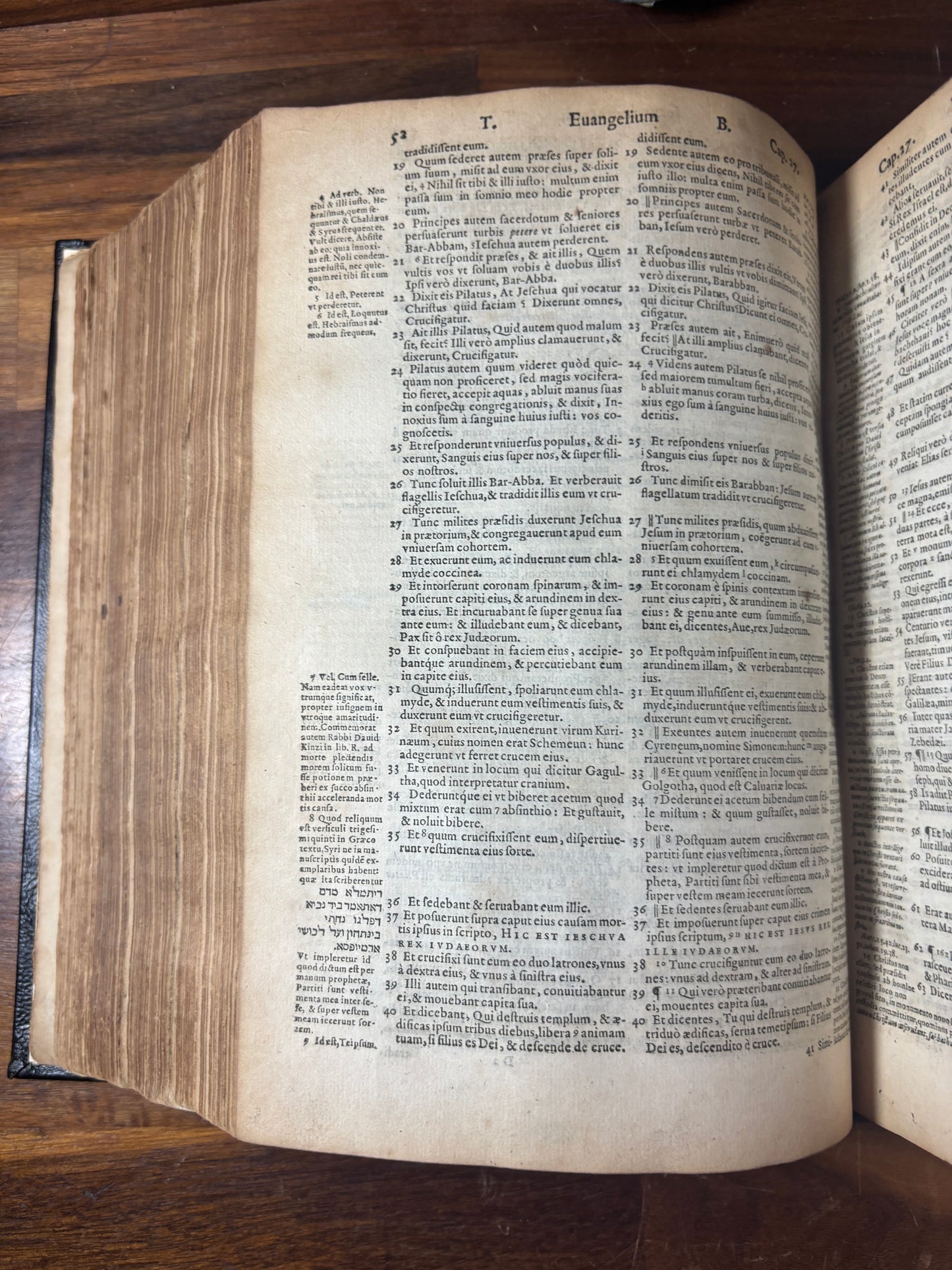 1585 Biblia Sacra – Tremellius, Junius & Beza Latin Bible W/ Inscriptions
