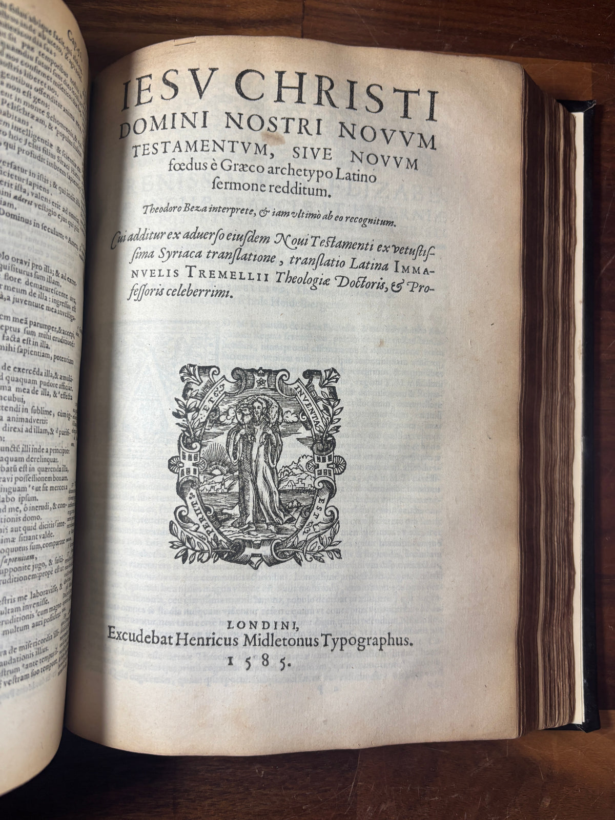 1585 Biblia Sacra – Tremellius, Junius & Beza Latin Bible W/ Inscriptions