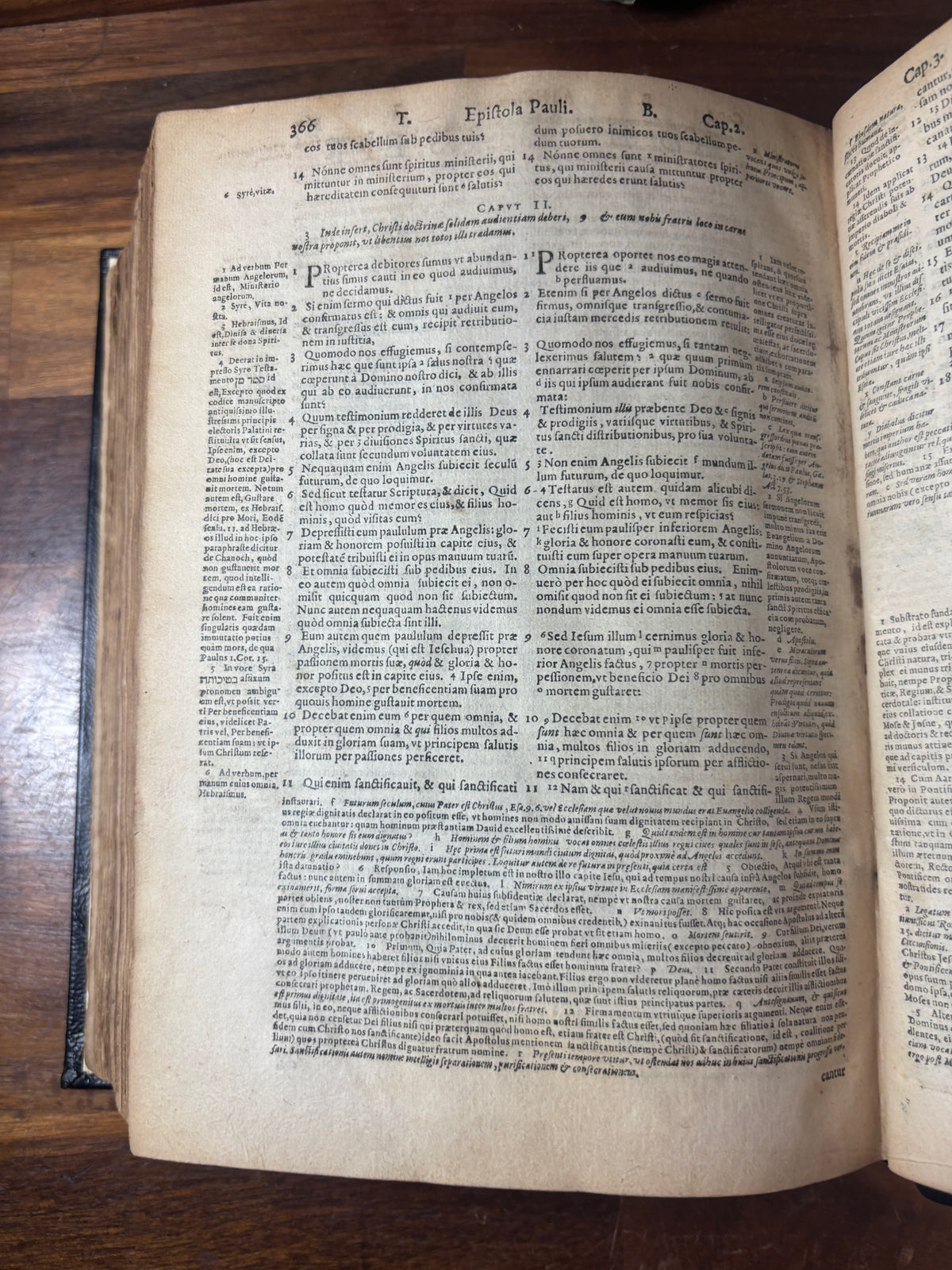 1585 Biblia Sacra – Tremellius, Junius & Beza Latin Bible W/ Inscriptions