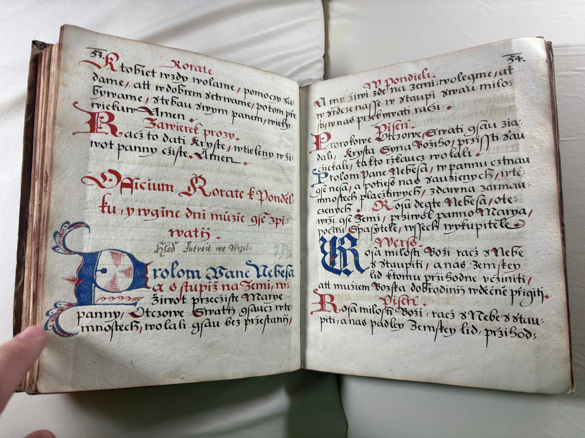 1620 Czech Manuscript Prayer Book/Book of Hours, Bohemia