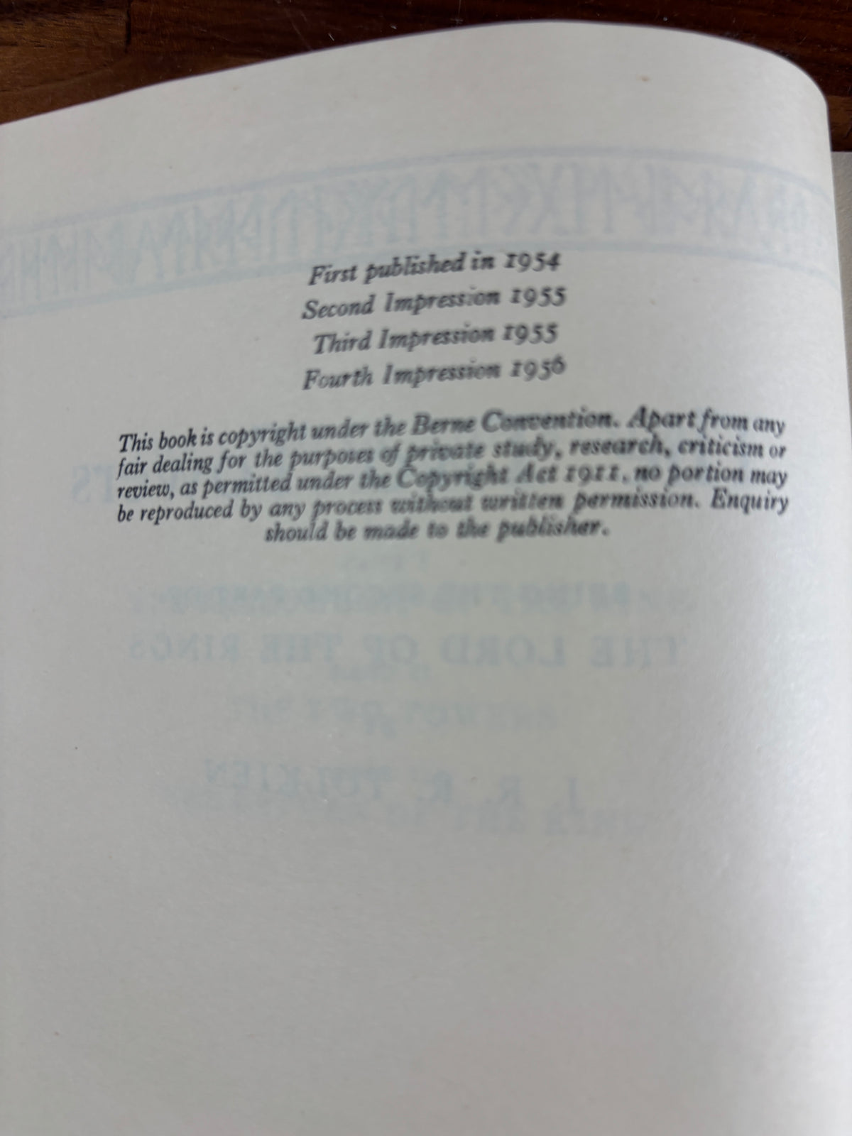J.R.R. Tolkien, The Lord of the Rings, First Edition Early Impression Set, 1955–1956