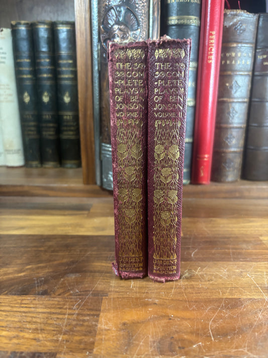 Ben Jonson, The Complete Plays, 2 Volume Set, Everyman’s Library, Flexible Leather