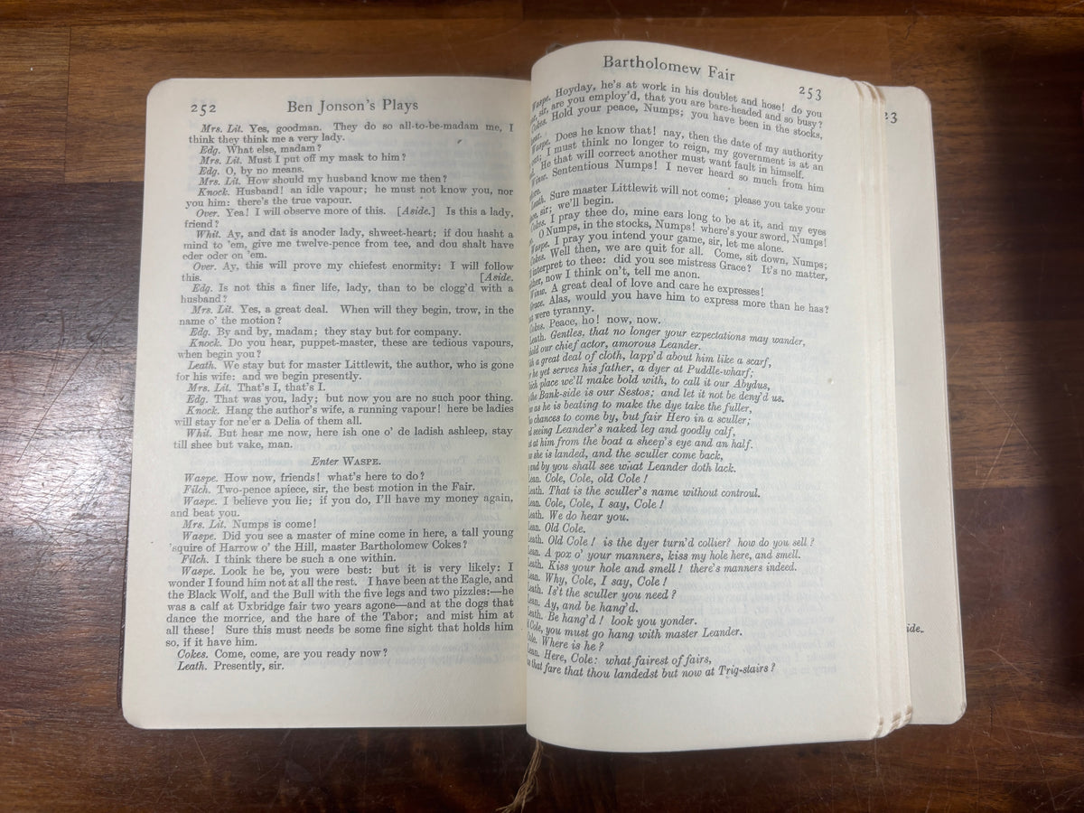 Ben Jonson, The Complete Plays, 2 Volume Set, Everyman’s Library, Flexible Leather