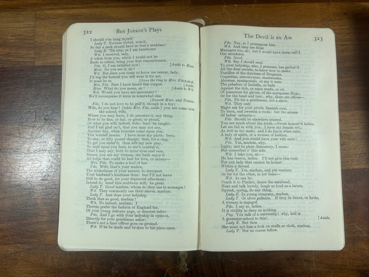 Ben Jonson, The Complete Plays, 2 Volume Set, Everyman’s Library, Flexible Leather
