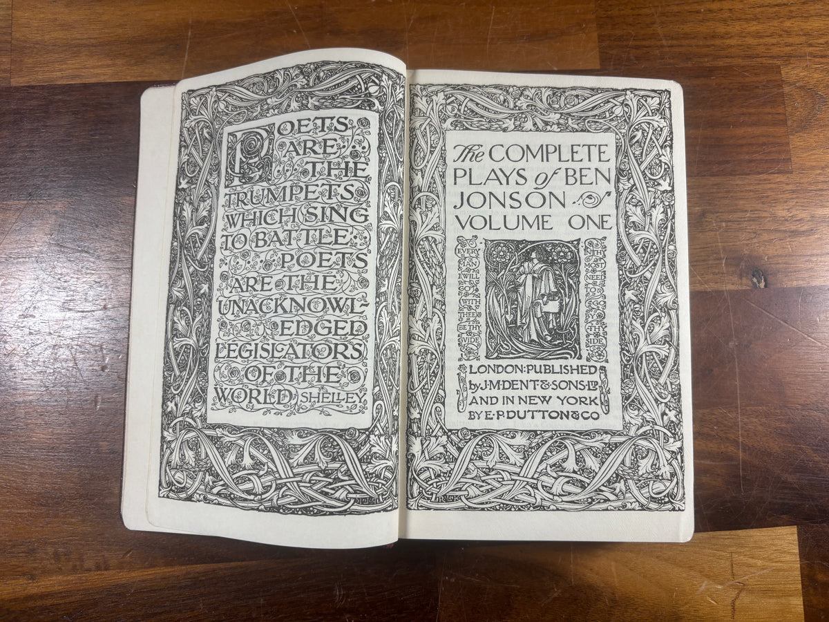 Ben Jonson, The Complete Plays, 2 Volume Set, Everyman’s Library, Flexible Leather