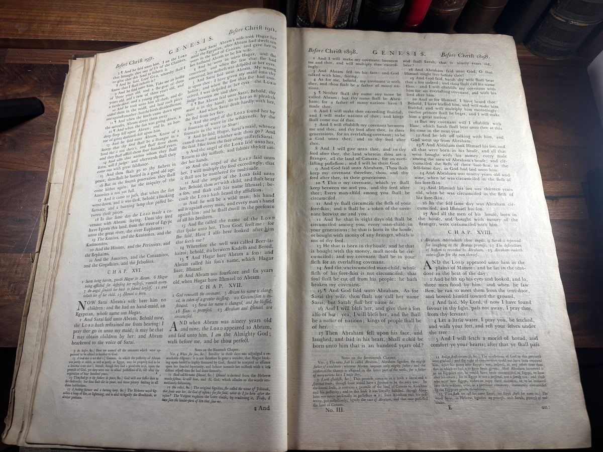1769–1771 John Baskerville Holy Bible, Birmingham, Complete with 10 Engravings