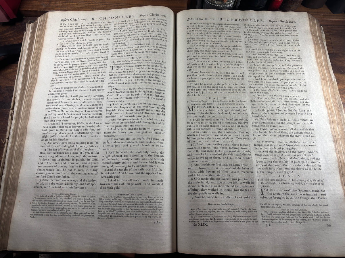 1769–1771 John Baskerville Holy Bible, Birmingham, Complete with 10 Engravings