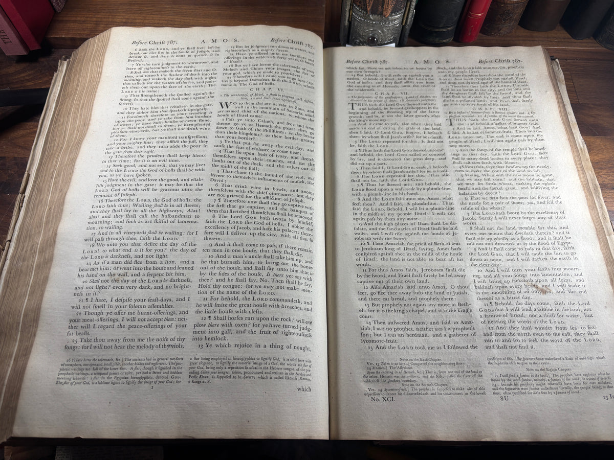 1769–1771 John Baskerville Holy Bible, Birmingham, Complete with 10 Engravings