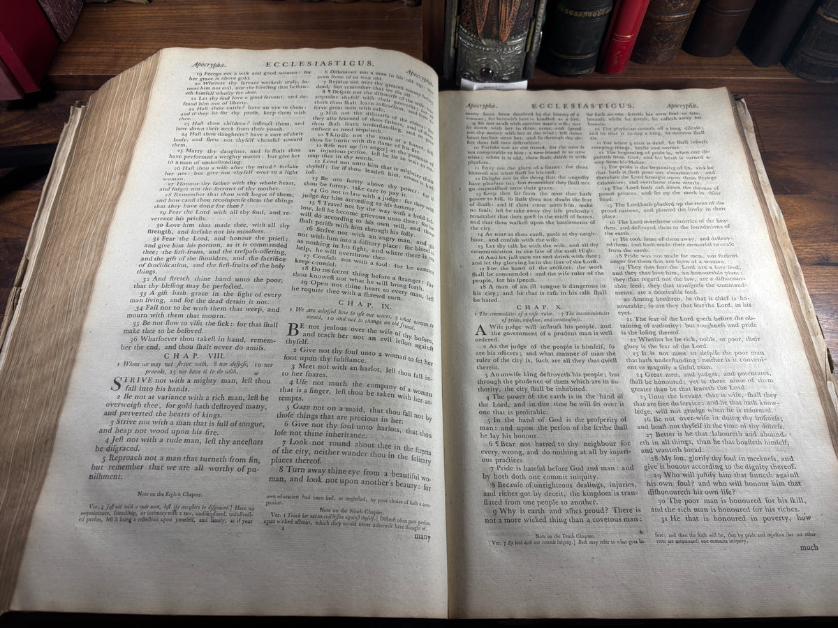 1769–1771 John Baskerville Holy Bible, Birmingham, Complete with 10 Engravings