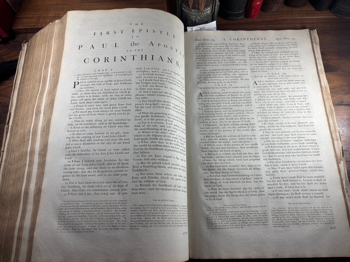 1769–1771 John Baskerville Holy Bible, Birmingham, Complete with 10 Engravings