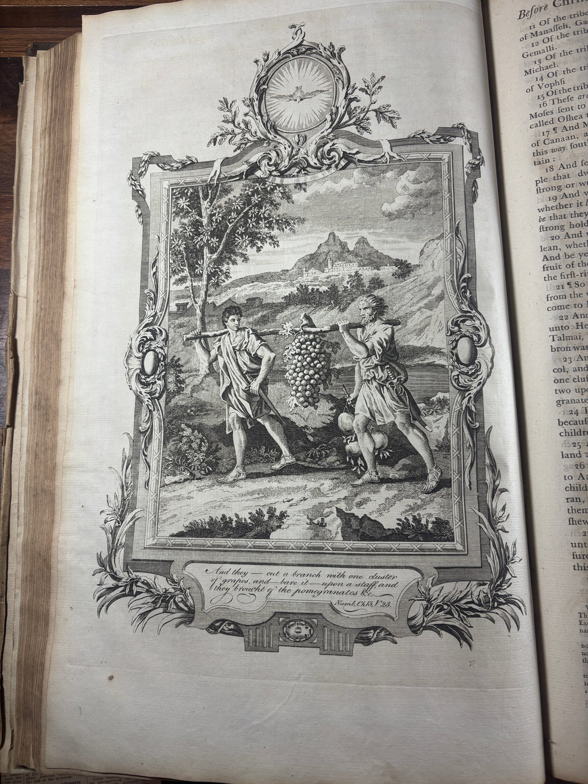 1769–1771 John Baskerville Holy Bible, Birmingham, Complete with 10 Engravings
