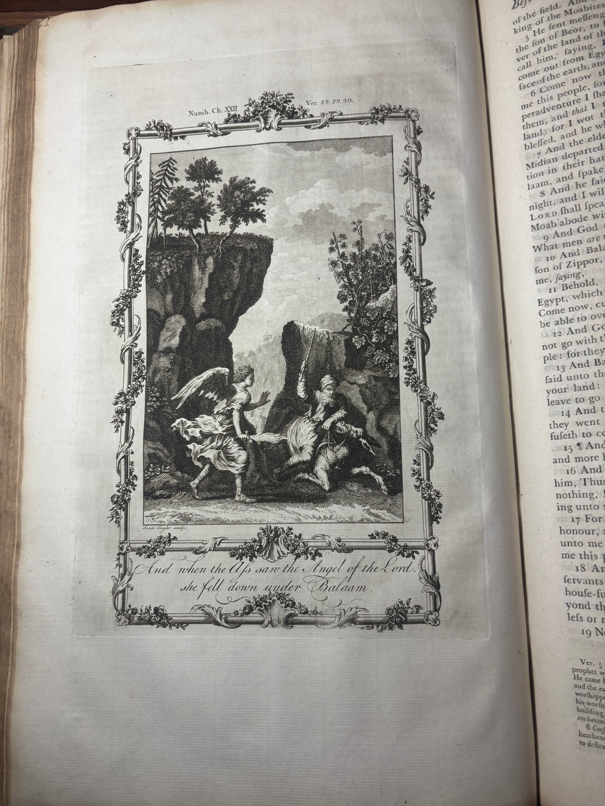 1769–1771 John Baskerville Holy Bible, Birmingham, Complete with 10 Engravings