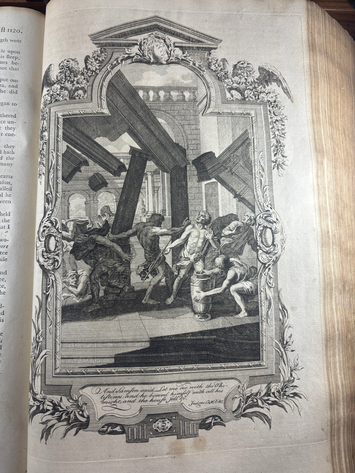 1769–1771 John Baskerville Holy Bible, Birmingham, Complete with 10 Engravings