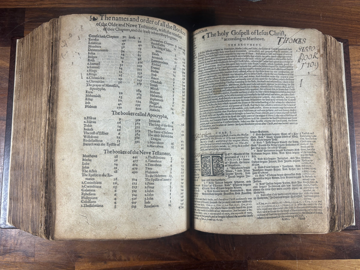 Complete 1589 Geneva “Breeches” Bible with 1585 Sternhold & Hopkins Psalter