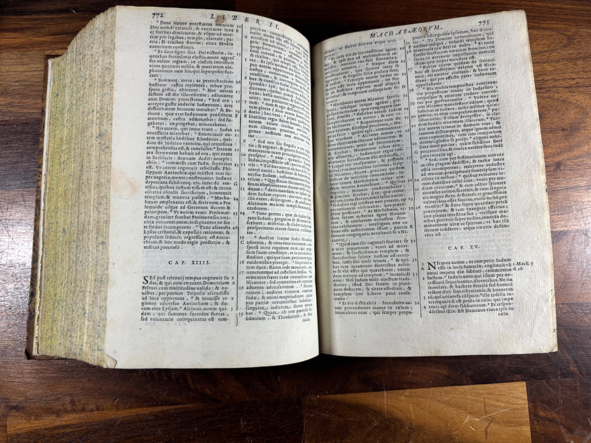 1607 Sacra Biblia, Sixto-Clementine Vulgate, Venice, Deuchino, Illustrated & Uncensored