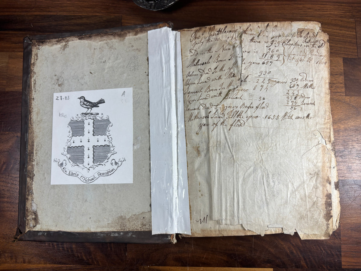 1599 Geneva “Breeches” Bible woodcuts, Tomson & Junius, Maps & Early Provenance