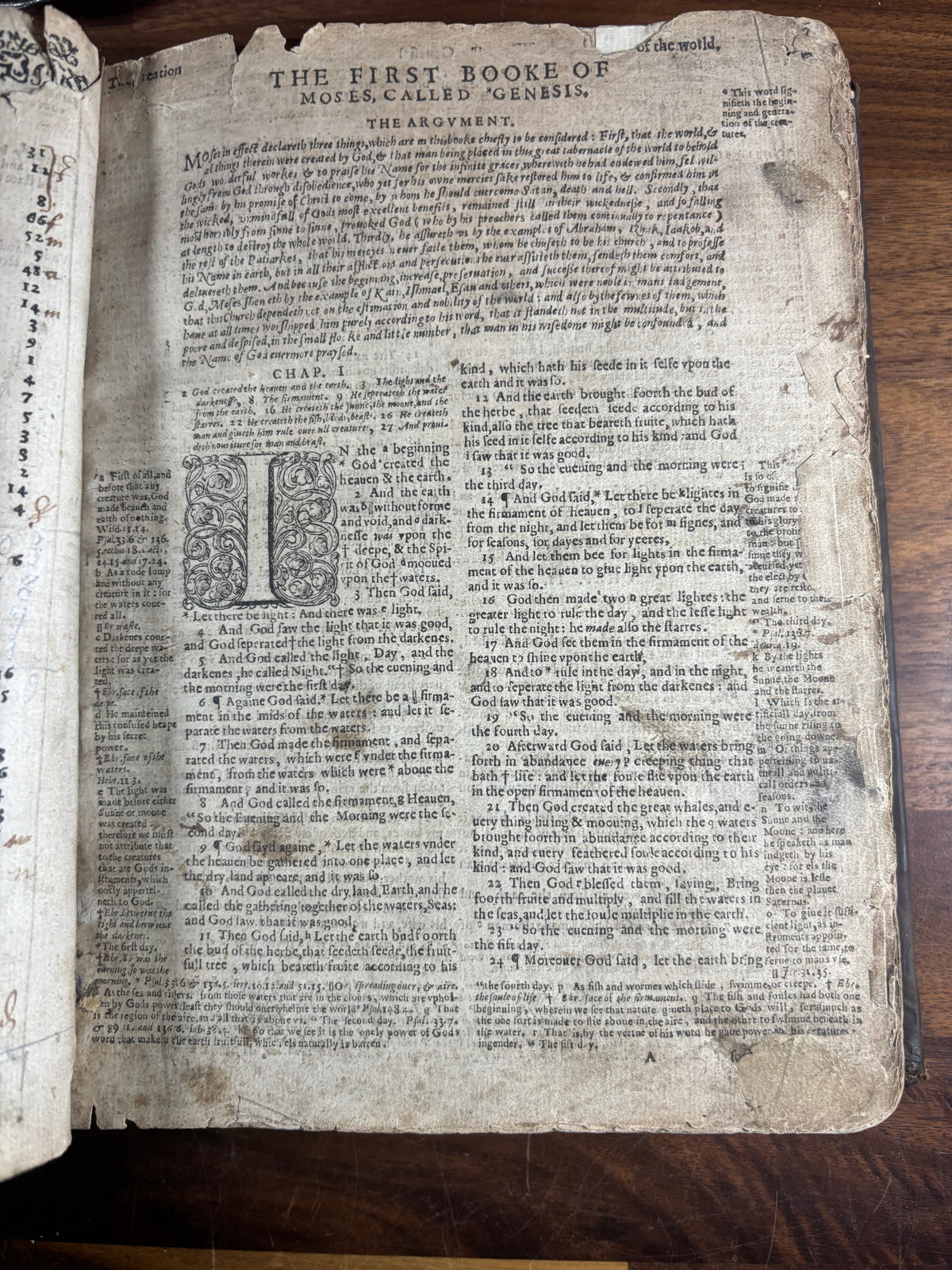 1599 Geneva “Breeches” Bible woodcuts, Tomson & Junius, Maps & Early Provenance