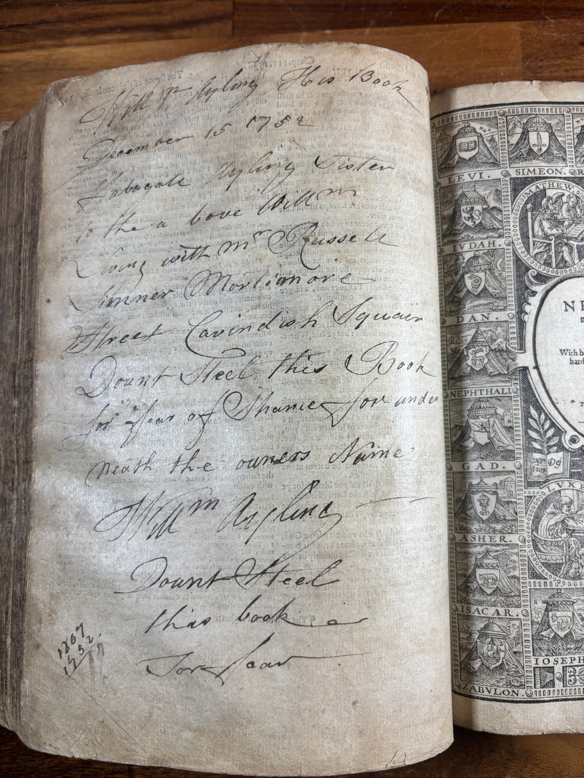 1599 Geneva “Breeches” Bible woodcuts, Tomson & Junius, Maps & Early Provenance