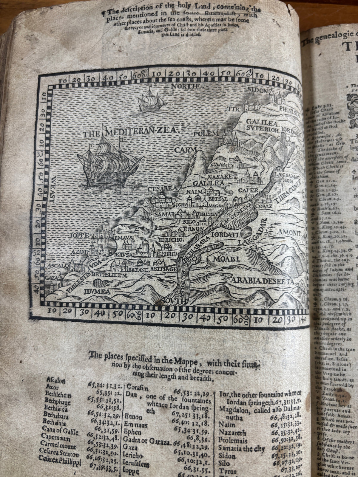 1599 Geneva “Breeches” Bible woodcuts, Tomson & Junius, Maps & Early Provenance