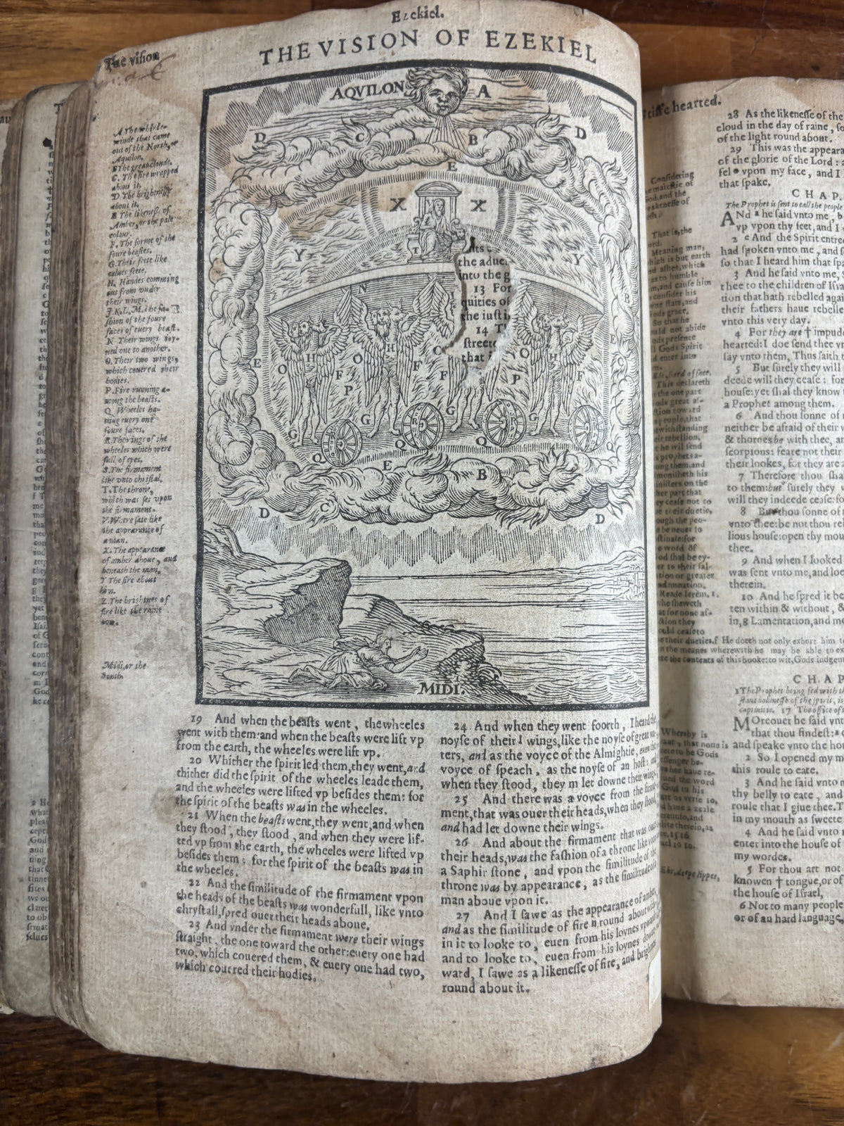 1599 Geneva “Breeches” Bible woodcuts, Tomson & Junius, Maps & Early Provenance