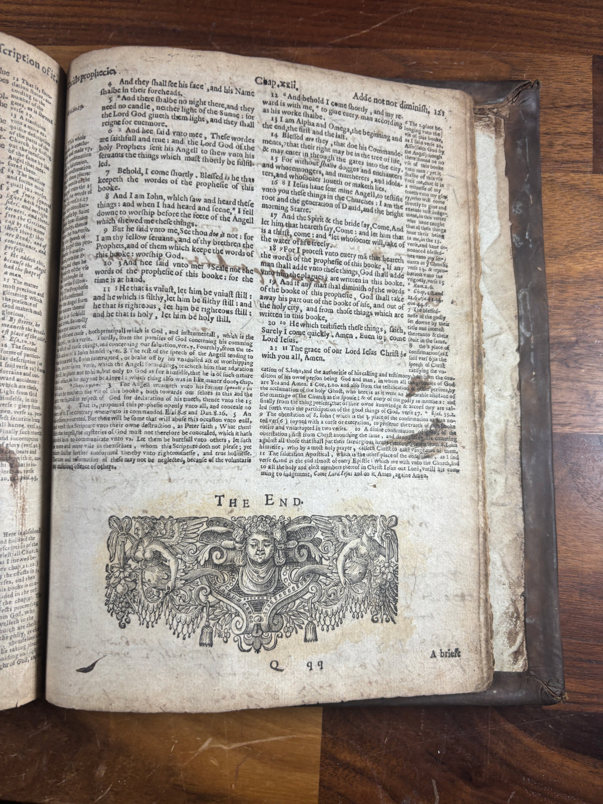 1599 Geneva “Breeches” Bible woodcuts, Tomson & Junius, Maps & Early Provenance