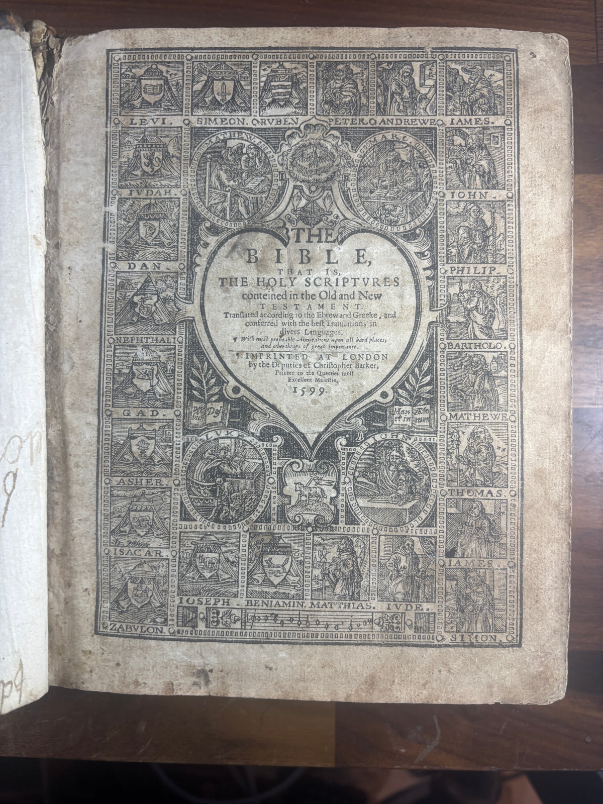 1599 Geneva Bible, Herbert 249, Illustrated Quarto, Early Binding and Musical Psalms