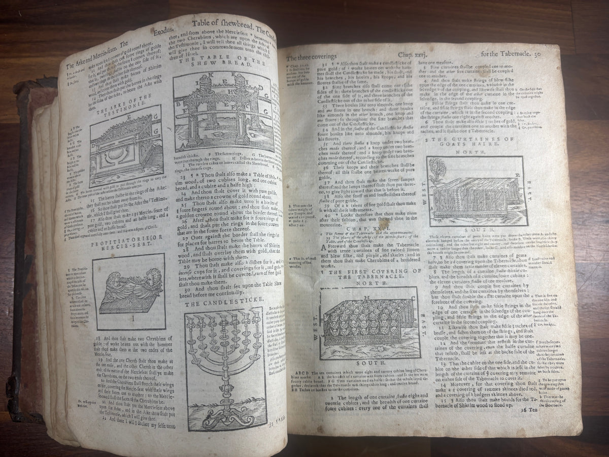 1599 Geneva Bible, Herbert 249, Illustrated Quarto, Early Binding and Musical Psalms