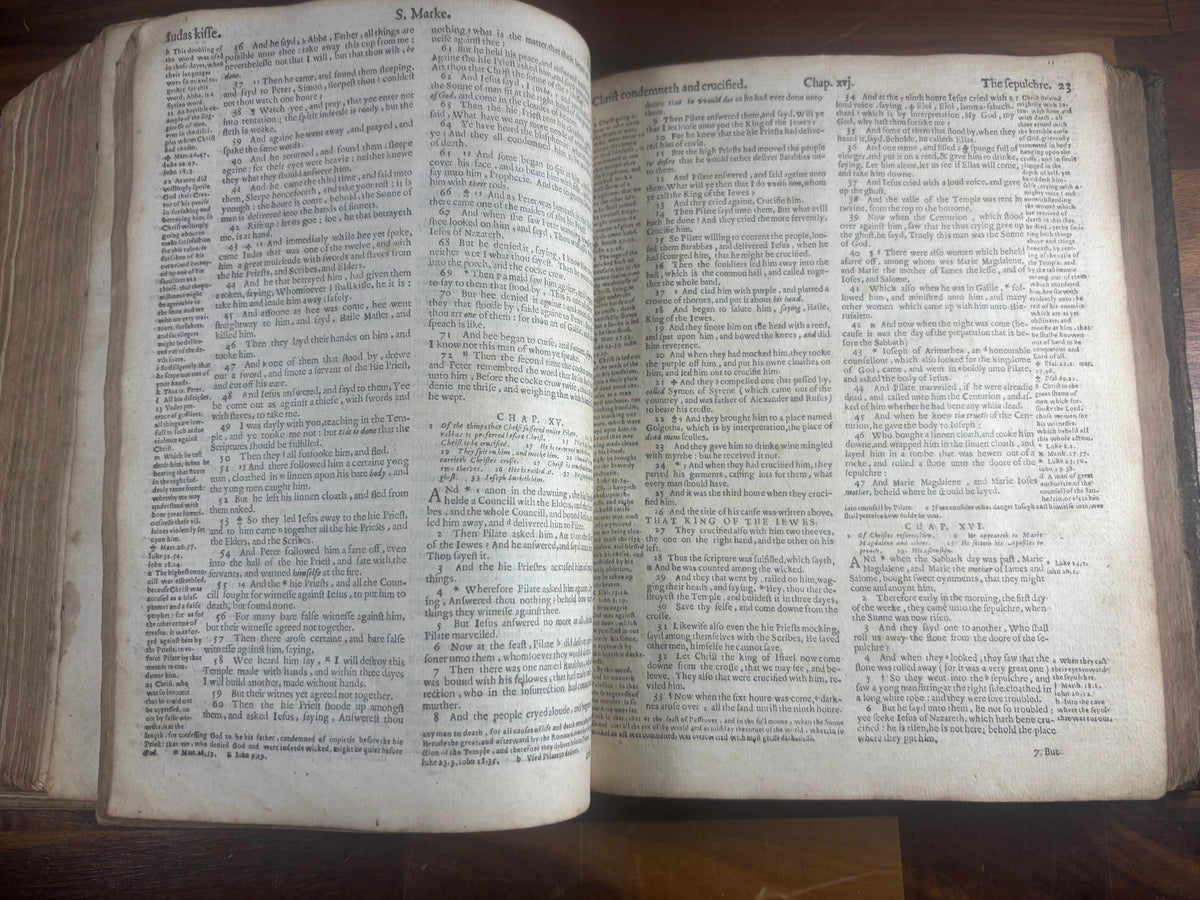 1599 Geneva Bible, Herbert 249, Illustrated Quarto, Early Binding and Musical Psalms
