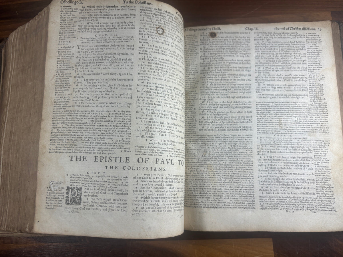 1599 Geneva Bible, Herbert 249, Illustrated Quarto, Early Binding and Musical Psalms