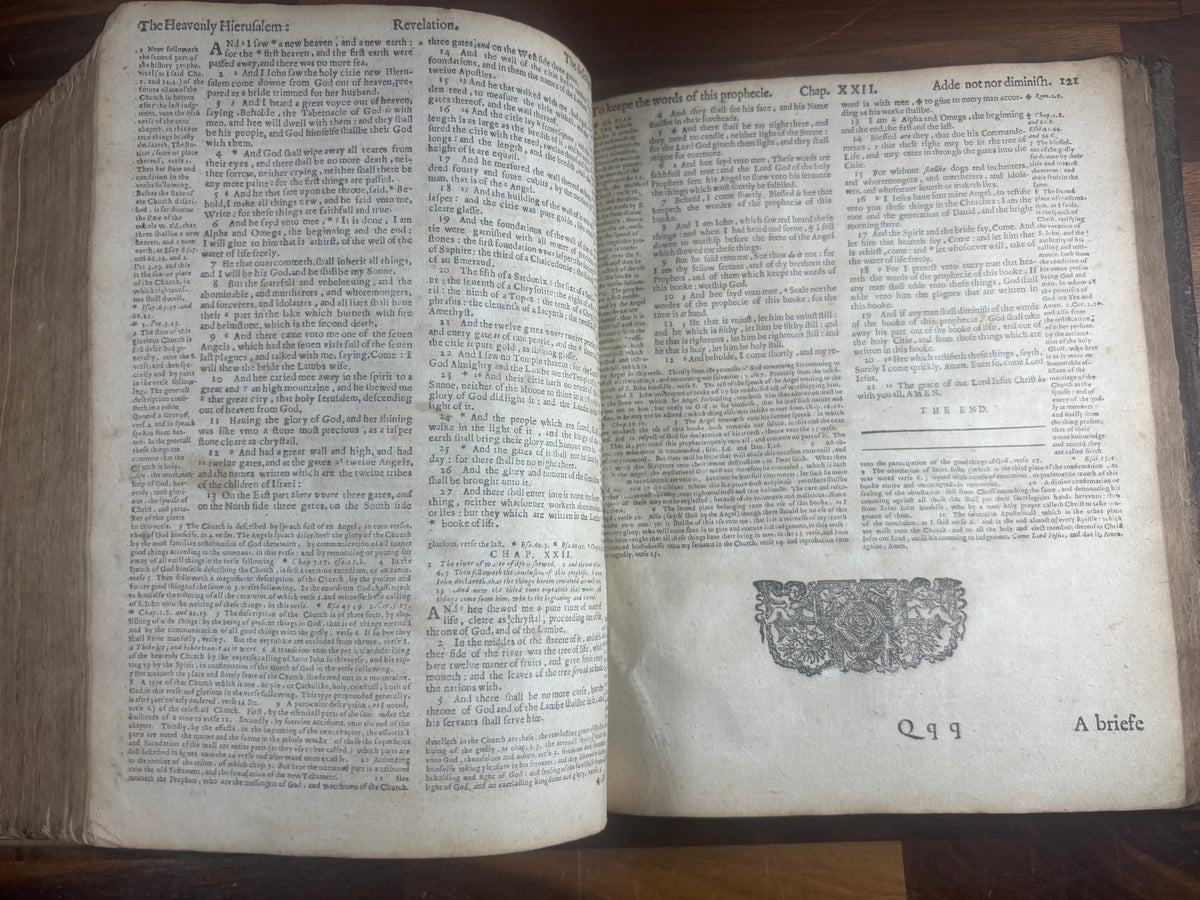1599 Geneva Bible, Herbert 249, Illustrated Quarto, Early Binding and Musical Psalms