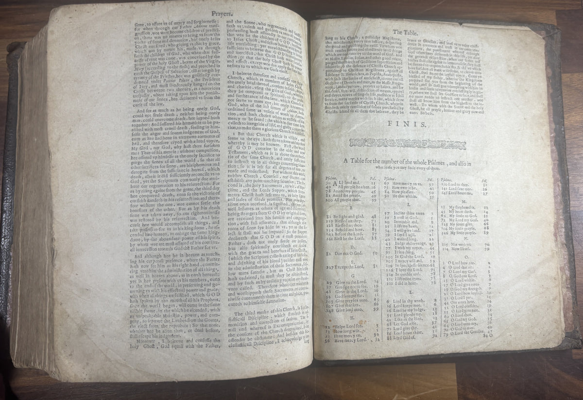 1599 Geneva Bible, Herbert 249, Illustrated Quarto, Early Binding and Musical Psalms