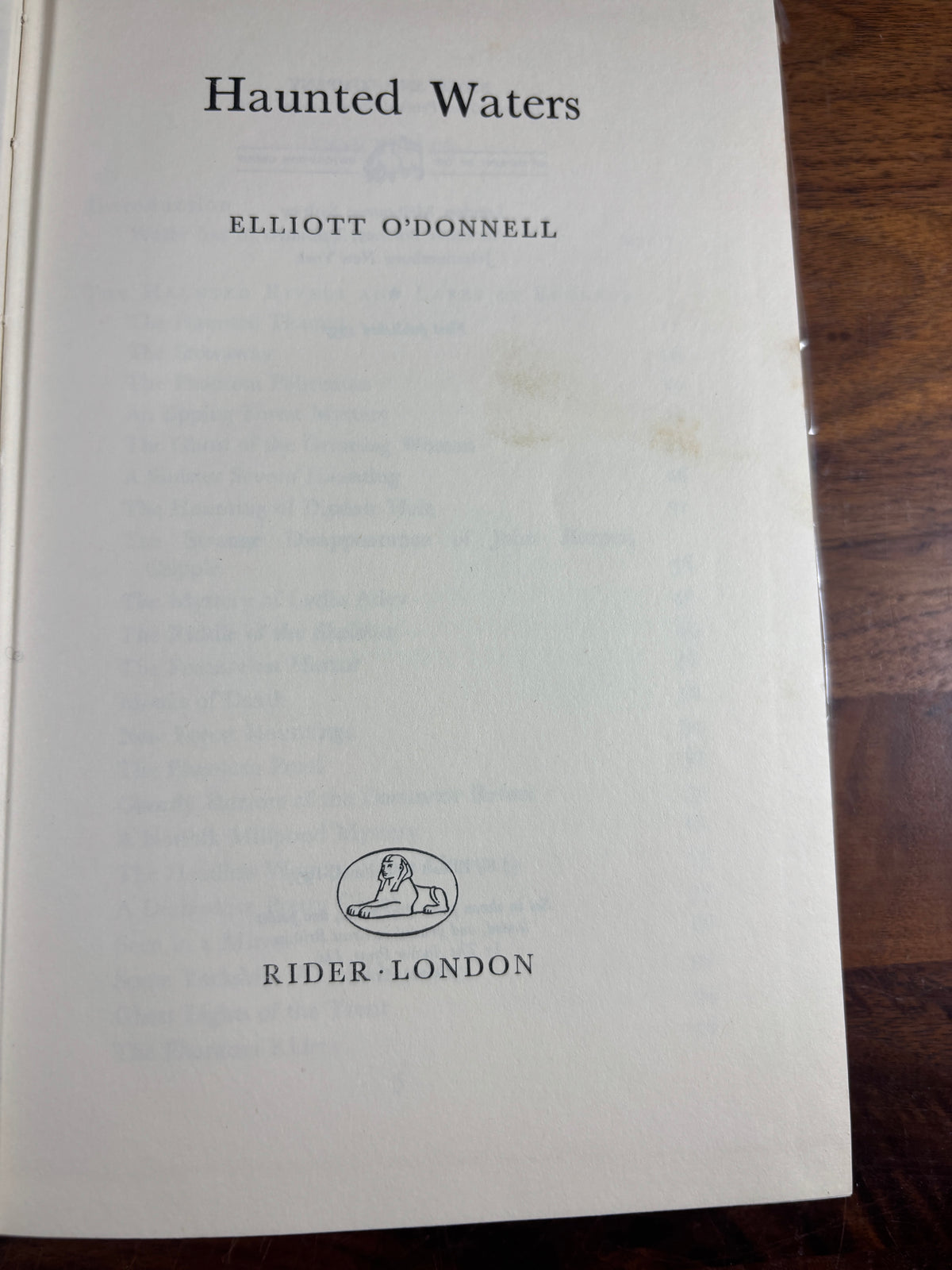 Haunted Waters by Elliott O’Donnell, 1957 First Edition, Ghosts & Folklore