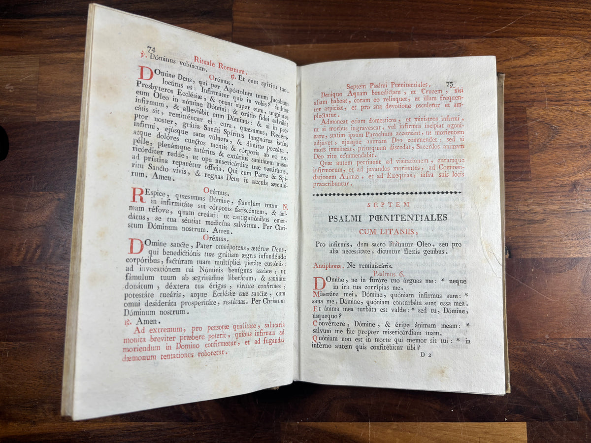 1827 Rituale Romanum, Roman Catholic Ritual, Exorcisms, Venice, Bound in Vellum