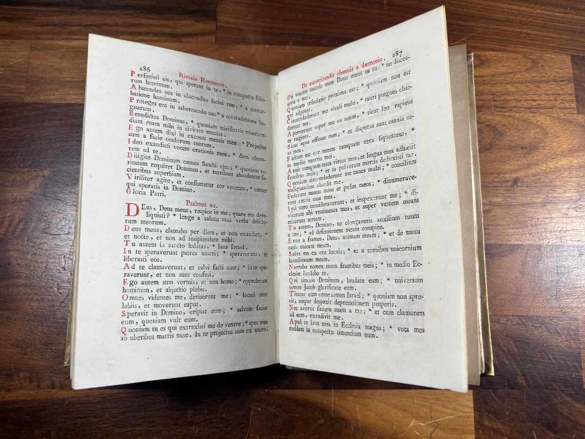 1827 Rituale Romanum, Roman Catholic Ritual, Exorcisms, Venice, Bound in Vellum