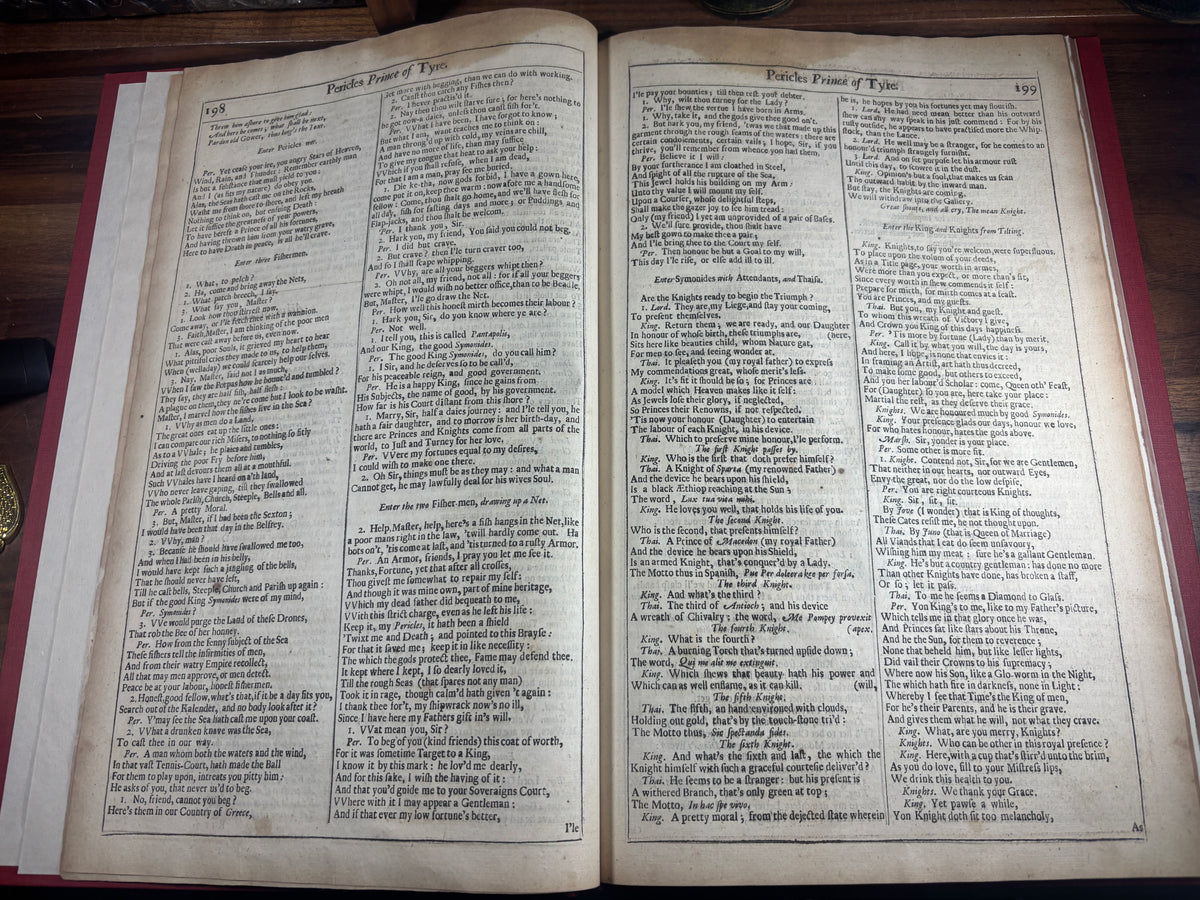 William Shakespeare, Pericles & The London Prodigal, Fourth Folio Fragment, 1685